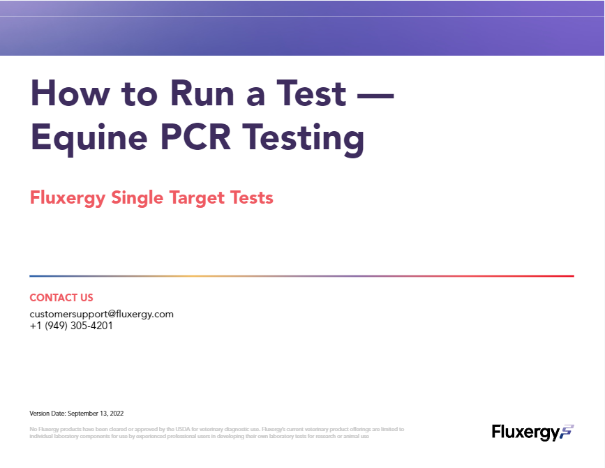 How to Run an Equine PCR Test
